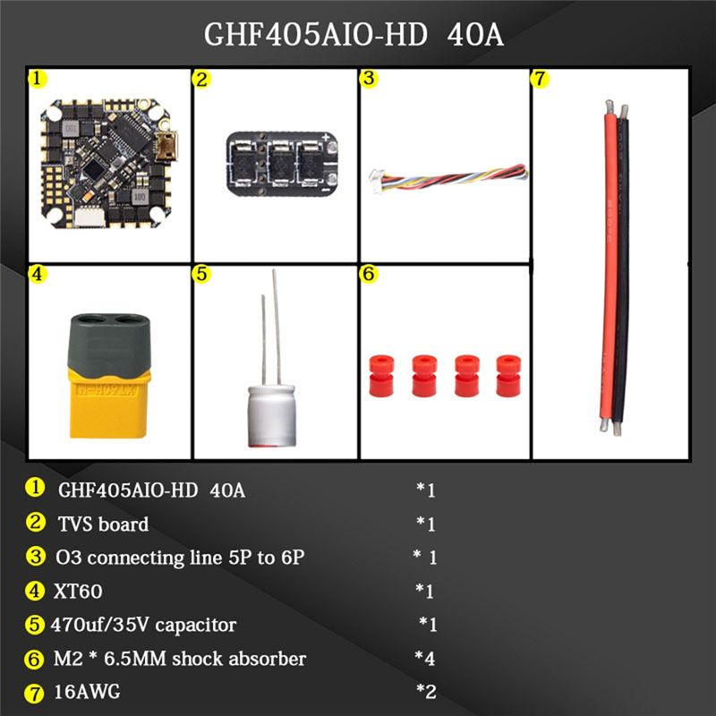 ABTI-GHF405AIO-HD 40A AIO Flig - Drone Flight Controller recension och pris