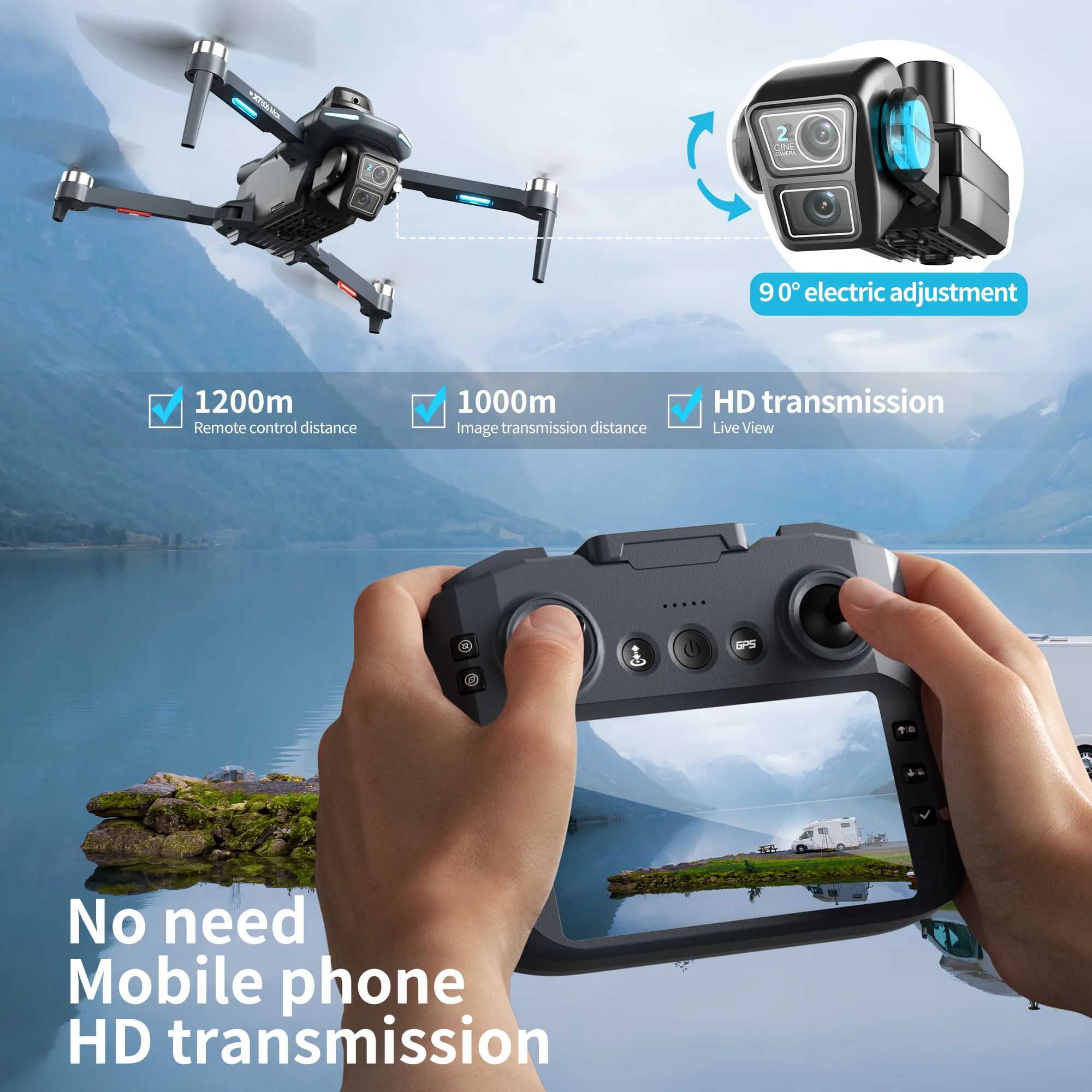 Original XT606 MAX GPS Drone H - Drone Gps Mount recension och pris